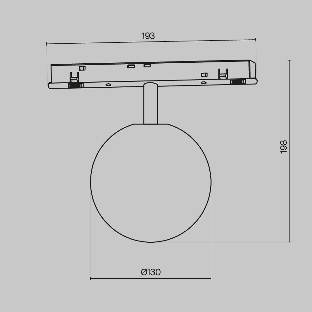 Luna LED Exility magnetic track light – White, 5W by Maytoni – view 5