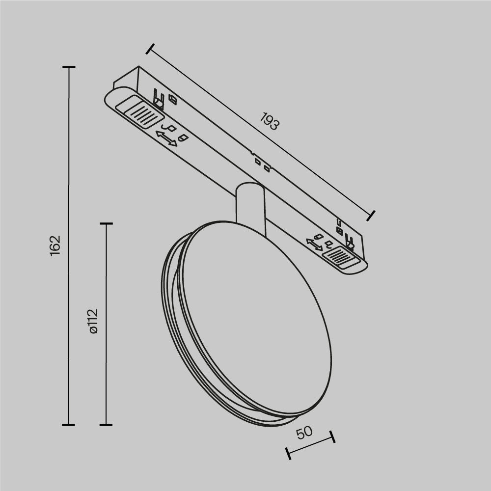 Outline LED Exility magnetic track light – Black, 6W by Maytoni – view 7
