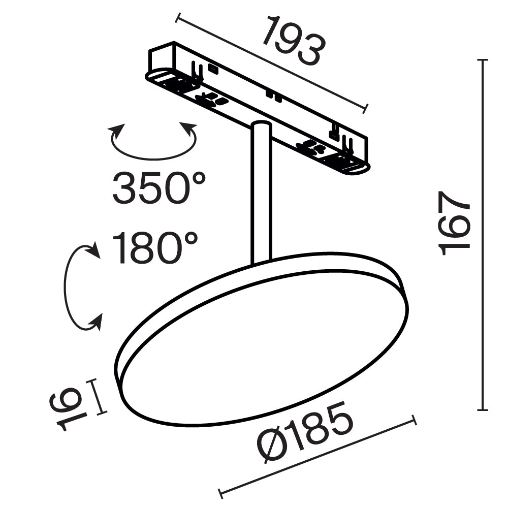 Plato LED Exility magnetic track light – Black, 15W by Maytoni – view 7