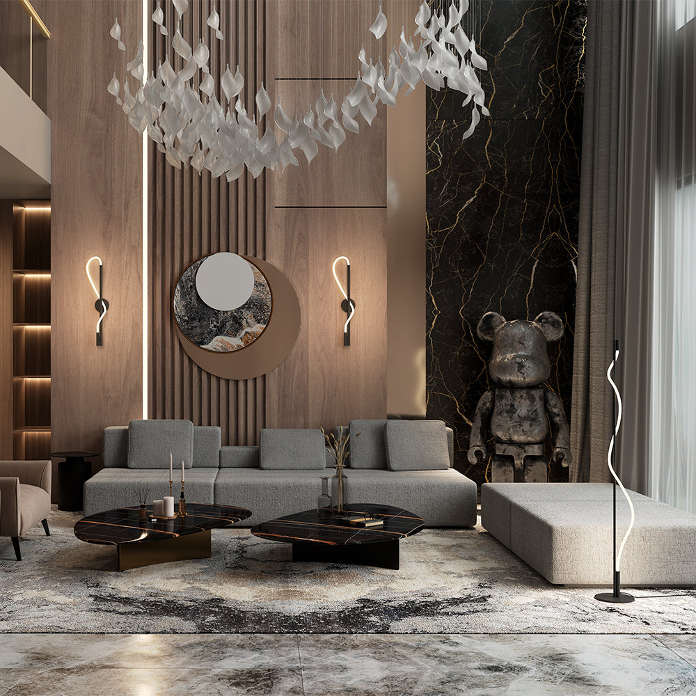 Tau LED Floor Lamp – Black / White, 15W by Maytoni – view 2