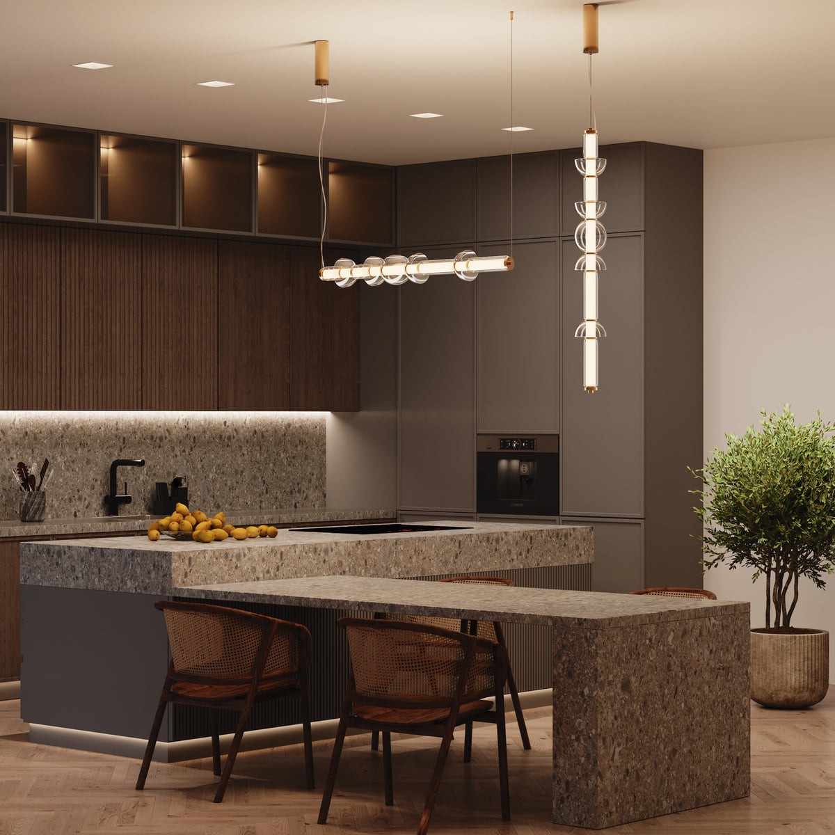 Cosmo LED Pendant Light – Brass, 39W by Maytoni – view 2