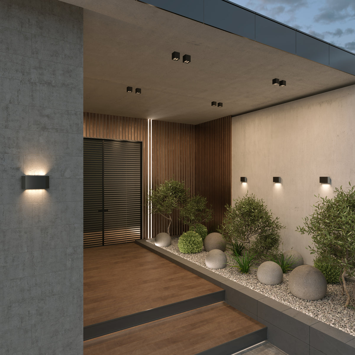 Ares LED Outdoor Ceiling Light – Graphite, view 6