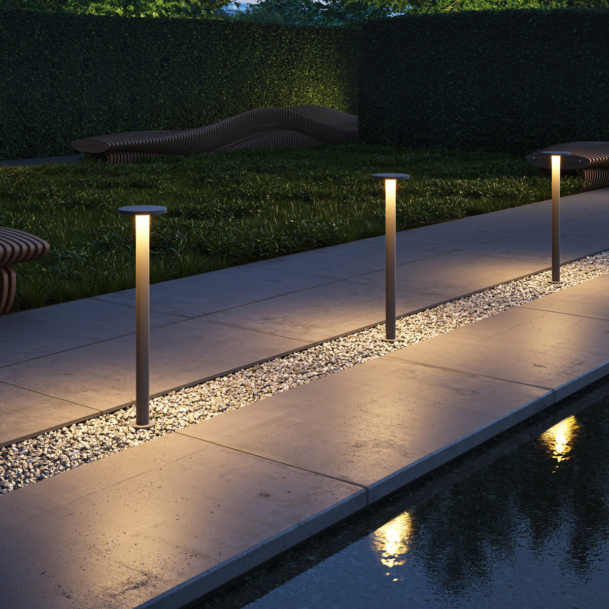 Wald LED Outdoor Bollard Light – Graphite, view 6